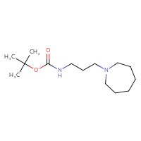Chemical structure of tert-butyl N-[3-(azepan-1-yl)propyl]carbamate - CSSB00113845942