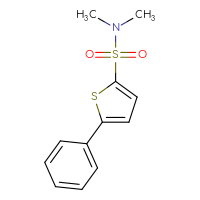 Chemical structure of N,N-dimethyl-5-phenylthiophene-2-sulfonamide - CSSB09100610463