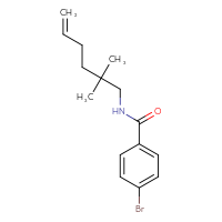 Chemical structure of 4-bromo-N-(2,2-dimethylhex-5-en-1-yl)benzamide - CSSB00051560218