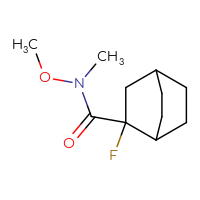 Chemical structure of 2-fluoro-N-methoxy-N-methylbicyclo[2.2.2]octane-2-carboxamide - CSSB15025118814