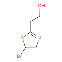 Chemical structure of 2-(5-bromo-1,3-thiazol-2-yl)ethan-1-ol - CSSB00021927499