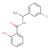 Chemical structure of N-[1-(3-chlorophenyl)ethyl]-2-hydroxybenzamide - CSSB00026297321