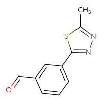 Chemical structure of 3-(5-methyl-1,3,4-thiadiazol-2-yl)benzaldehyde - CSSB00117451541