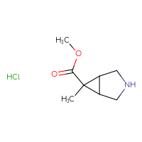 Chemical structure of methyl 6-methyl-3-azabicyclo[3.1.0]hexane-6-carboxylate hydrochloride - CSSB20620692282