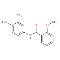 Chemical structure of N-(3,4-dimethylphenyl)-2-methoxybenzamide - CSSB00046247986
