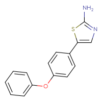Chemical structure of 5-(4-phenoxyphenyl)-1,3-thiazol-2-amine - CSSB00038977723
