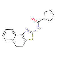 Chemical structure of N-{4H,5H-naphtho[1,2-d][1,3]thiazol-2-yl}cyclopentanecarboxamide - CSSB00026352554