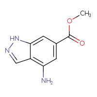 Chemical structure of methyl 4-amino-1H-indazole-6-carboxylate - CSSB00102525326