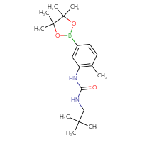 Chemical structure of 3-(2,2-dimethylpropyl)-1-[2-methyl-5-(4,4,5,5-tetramethyl-1,3,2-dioxaborolan-2-yl)phenyl]urea - CSSB21246320826