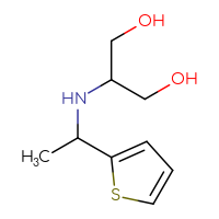 Chemical structure of 2-{[1-(thiophen-2-yl)ethyl]amino}propane-1,3-diol - CSSB00000711237