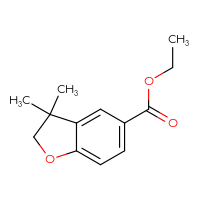 Chemical structure of ethyl 3,3-dimethyl-2,3-dihydro-1-benzofuran-5-carboxylate - CSSB00020002856