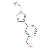 Chemical structure of [3-(1-ethyl-1H-pyrazol-4-yl)phenyl]methanol - CSSB00016851543