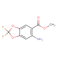 Chemical structure of methyl 6-amino-2,2-difluoro-2H-1,3-benzodioxole-5-carboxylate - CSSB02125426468