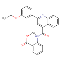 Chemical structure of methyl 2-[2-(3-ethoxyphenyl)quinoline-4-amido]benzoate - CSSB00121668828