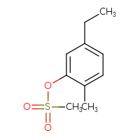 Chemical structure of 5-ethyl-2-methylphenyl methanesulfonate - CSSB14885117002