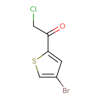 Chemical structure of 1-(4-bromothiophen-2-yl)-2-chloroethan-1-one - CSSB00011922441