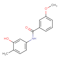 Chemical structure of N-(3-hydroxy-4-methylphenyl)-3-methoxybenzamide - CSSB00043778875