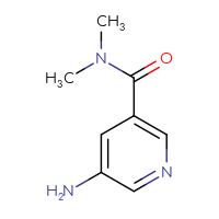 Chemical structure of 5-amino-N,N-dimethylpyridine-3-carboxamide - CSSB00010902102