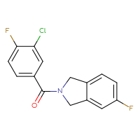 Chemical structure of 2-(3-chloro-4-fluorobenzoyl)-5-fluoro-2,3-dihydro-1H-isoindole - CSSB06146527006