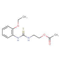 Chemical structure of 2-{[(2-ethoxyphenyl)carbamothioyl]amino}ethyl acetate - CSSB21432526665
