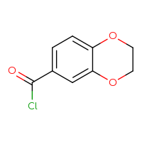 Chemical structure of 2,3-dihydro-1,4-benzodioxine-6-carbonyl chloride - CSSB00000243690