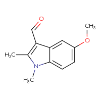 Chemical structure of 5-methoxy-1,2-dimethyl-1H-indole-3-carbaldehyde - CSSB00009996270