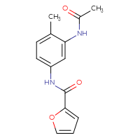 Chemical structure of N-(3-acetamido-4-methylphenyl)furan-2-carboxamide - CSSB00032216330