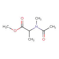 Chemical structure of methyl 2-(N-methylacetamido)propanoate - CSSB00016233455