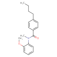 Chemical structure of 4-butyl-N-(2-methoxyphenyl)-N-methylbenzamide - CSSB02079023504