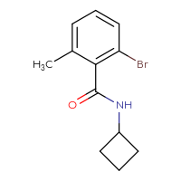 Chemical structure of 2-bromo-N-cyclobutyl-6-methylbenzamide - CSSB00015651049