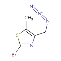Chemical structure of 4-(azidomethyl)-2-bromo-5-methyl-1,3-thiazole - CSSB00153464294