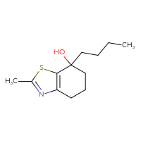 Chemical structure of 7-butyl-2-methyl-4,5,6,7-tetrahydro-1,3-benzothiazol-7-ol - CSSB06795910916