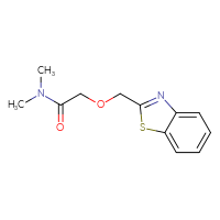 Chemical structure of 2-[(1,3-benzothiazol-2-yl)methoxy]-N,N-dimethylacetamide - CSSB00026574390