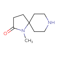 Chemical structure of 1-methyl-1,8-diazaspiro[4.5]decan-2-one - CSSB00010367043