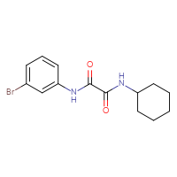 Chemical structure of N-(3-bromophenyl)-N'-cyclohexylethanediamide - CSSB00104956426