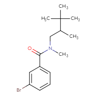 Chemical structure of 3-bromo-N-methyl-N-(2,3,3-trimethylbutyl)benzamide - CSSB00032584610