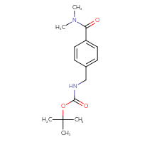 Chemical structure of tert-butyl N-{[4-(dimethylcarbamoyl)phenyl]methyl}carbamate - CSSB00043934771