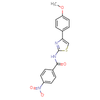 Chemical structure of N-[4-(4-methoxyphenyl)-1,3-thiazol-2-yl]-4-nitrobenzamide - CSSB00027987283