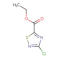 Chemical structure of ethyl 3-chloro-1,2,4-thiadiazole-5-carboxylate - CSSB00045111657
