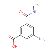 Chemical structure of 3-amino-5-(methylcarbamoyl)benzoic acid - CSSB00000075461