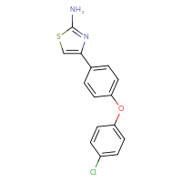 Chemical structure of 4-[4-(4-chlorophenoxy)phenyl]-1,3-thiazol-2-amine - CSSB01384689738