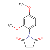 Chemical structure of 1-(2,4-dimethoxyphenyl)-2,5-dihydro-1H-pyrrole-2,5-dione - CSSB00000595203