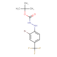 Chemical structure of N'-[2-bromo-4-(trifluoromethyl)phenyl](tert-butoxy)carbohydrazide - CSSB06718925079