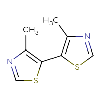 Chemical structure of 4-methyl-5-(4-methyl-1,3-thiazol-5-yl)-1,3-thiazole - CSSB06717647365