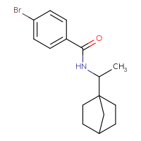 Chemical structure of N-(1-{bicyclo[2.2.1]heptan-1-yl}ethyl)-4-bromobenzamide - CSSB01964950973