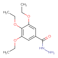 Chemical structure of 3,4,5-triethoxybenzohydrazide - CSSB00000681595