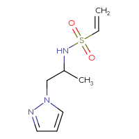 Chemical structure of N-[1-(1H-pyrazol-1-yl)propan-2-yl]ethene-1-sulfonamide - CSSB00155118012