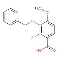 Chemical structure of 3-(benzyloxy)-2-fluoro-4-methoxybenzoic acid - CSSB14926978518