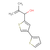 Chemical structure of 1-{[2,3'-bithiophen]-5'-yl}-2-methylprop-2-en-1-ol - CSSB00112108162
