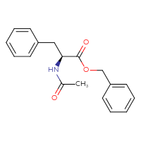 Chemical structure of benzyl (2S)-2-acetamido-3-phenylpropanoate - CSSB01385346039